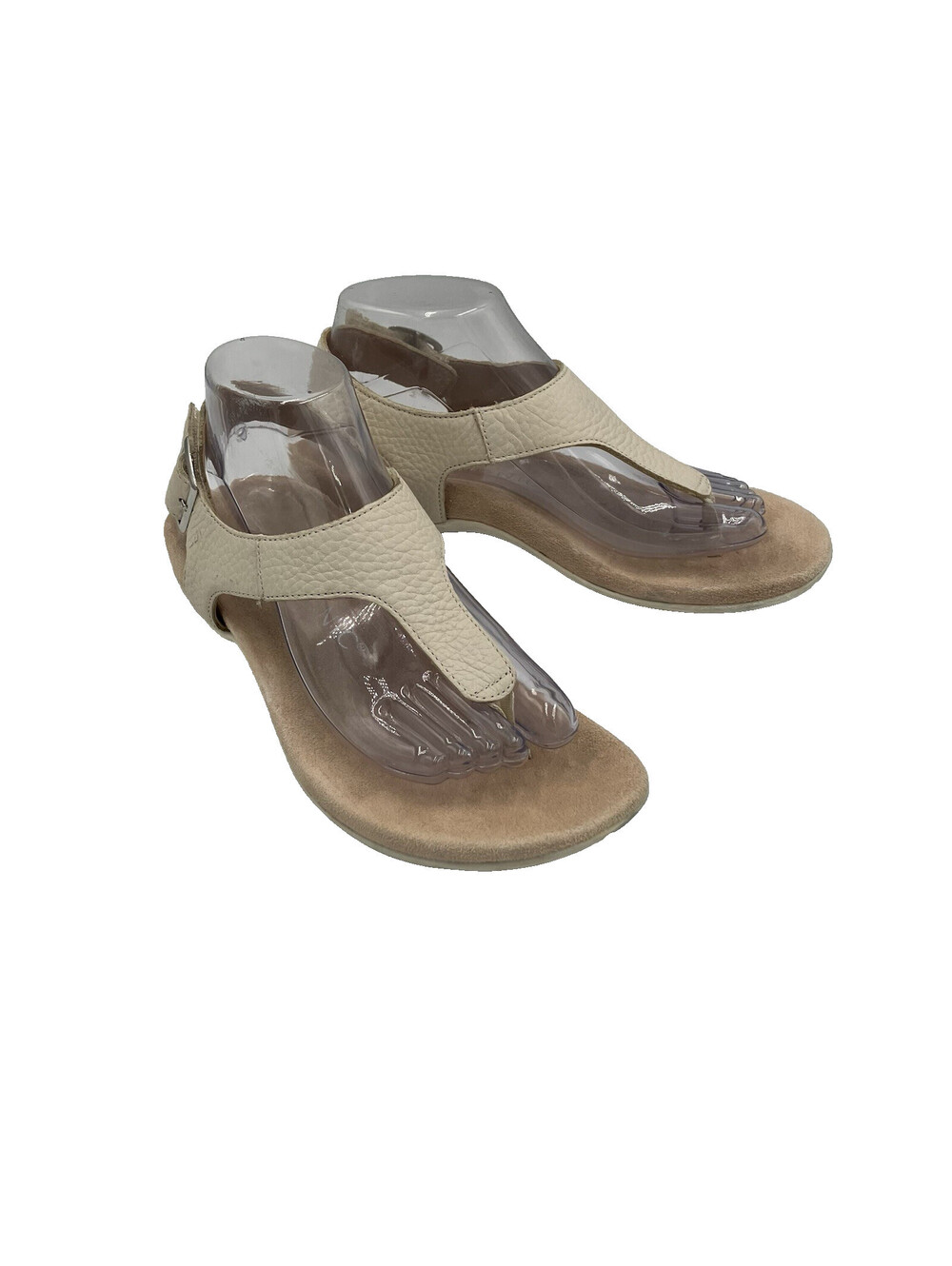 Vionic Terra Womens Beige Leather  Slingback Thong Sandals Leather US 8